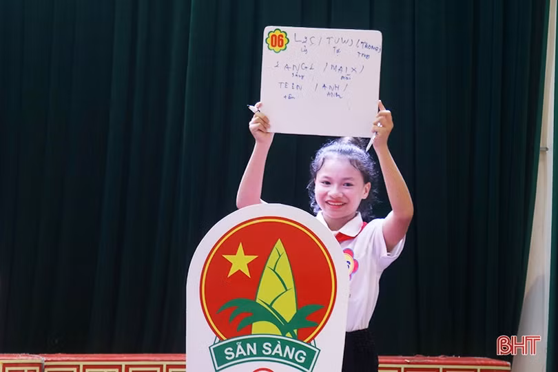 Trường Tiểu học 1 thị trấn đạt giải nhất Liên hoan “Chỉ huy Đội giỏi” huyện Thạch Hà