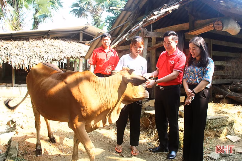 Trao 100 triệu đồng hỗ trợ 10 hội viên phụ nữ xã vùng biên Hà Tĩnh vay vốn