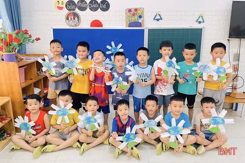Giờ Trái đất của các bé mầm non Trí Đức: Hành động nhỏ - ý nghĩa lớn”