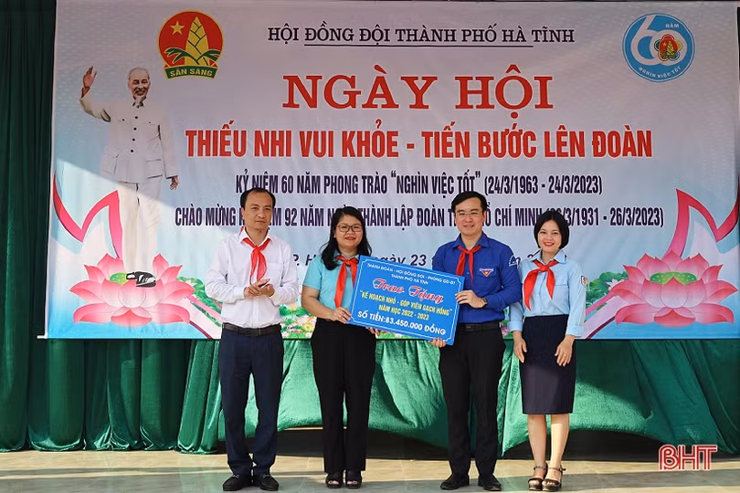 Sôi nổi “Ngày hội thiếu nhi vui khỏe - Tiến bước lên Đoàn” ở TP Hà Tĩnh