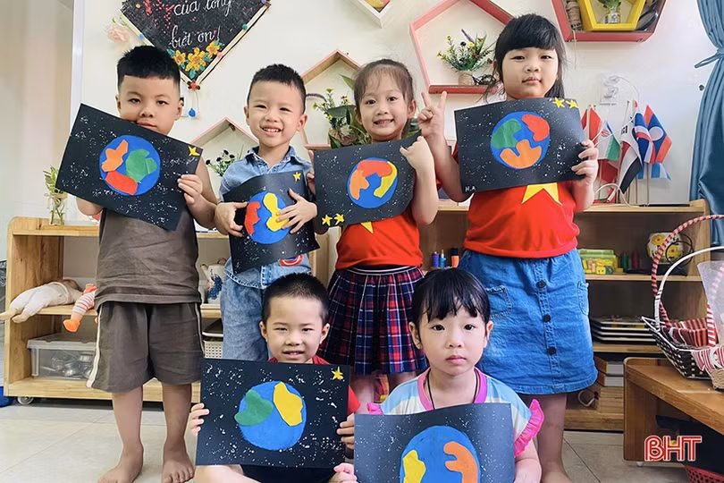 Giờ Trái đất của các bé mầm non Trí Đức: Hành động nhỏ - ý nghĩa lớn”