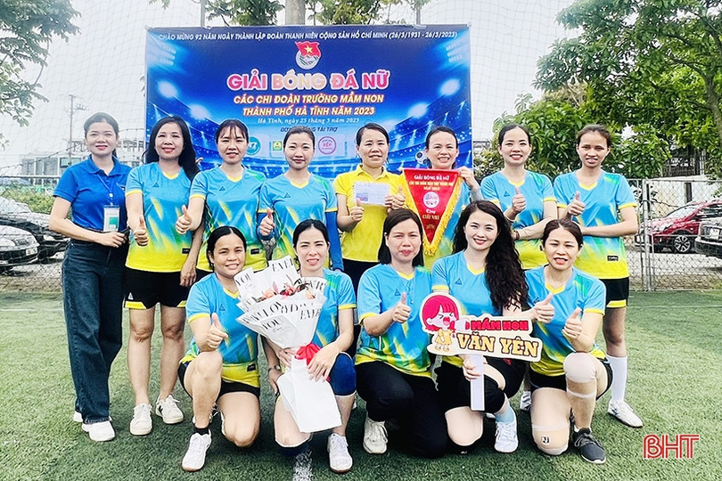 Đại Nài vô địch Giải Bóng đá nữ các trường mầm non TP Hà Tĩnh