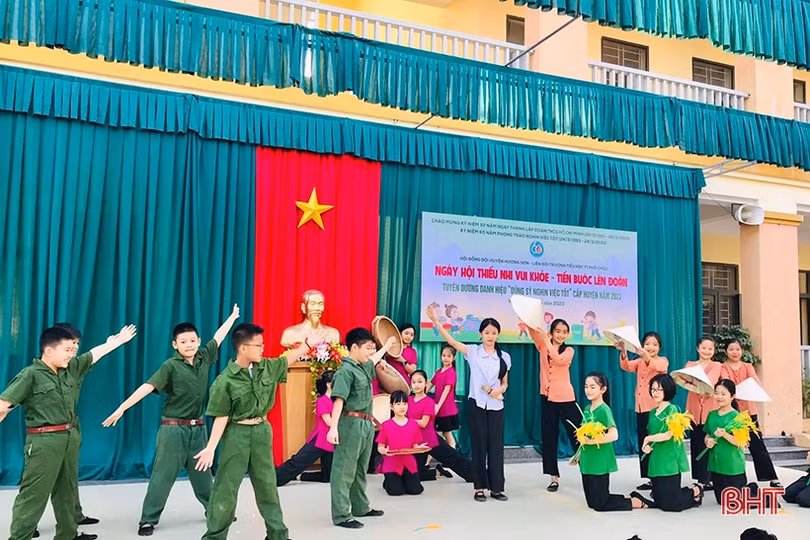 Thiếu nhi Hà Tĩnh náo nức với Ngày hội “Thiếu nhi vui khỏe - Tiến bước lên Đoàn”