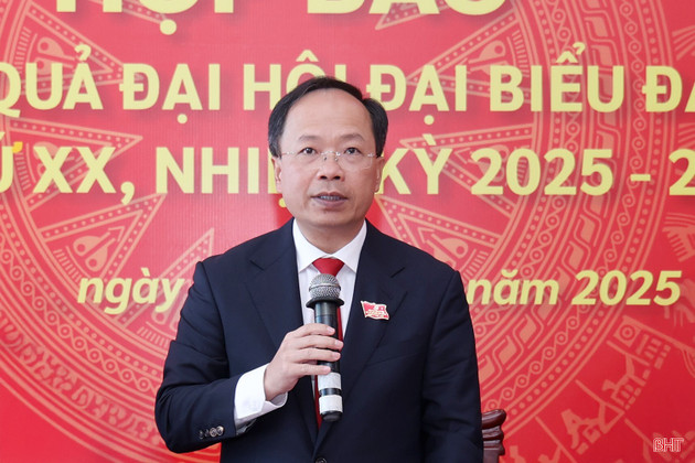 Họp báo thông tin kết quả Đại hội Đảng bộ Hà Tĩnh 