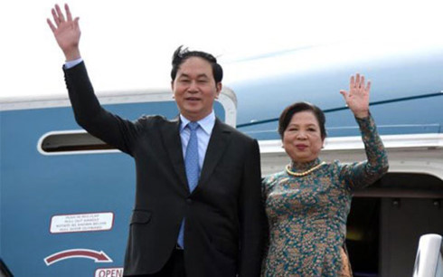 Chủ tịch nước Trần Đại Quang và Phu nhân thuc day quan he huu nghi truyen thong viet nam belarus