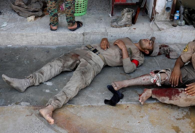 photo ben trong mot benh vien da chien o syria