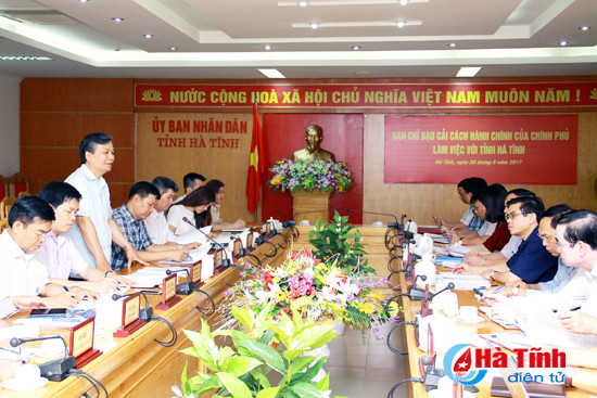 doan cong tac chinh phu kiem tra cai cach hanh chinh tai ha tinh