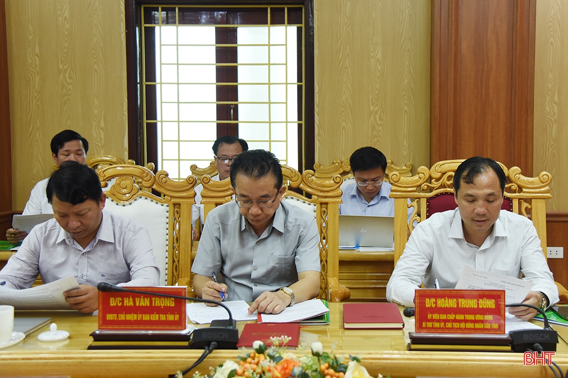 Thường trực Tỉnh ủy Hà Tĩnh giao ban công tác xây dựng Đảng với các đảng bộ trực thuộc