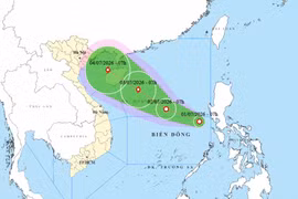 Xuất hiện áp thấp nhiệt đới trên Biển Đông, gió giật cấp 8