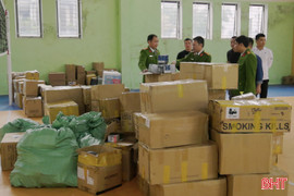 Công an Hà Tĩnh triệt phá đường dây thuốc lá điện tử quy mô đặc biệt lớn