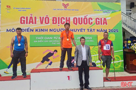 Hà Tĩnh giành 9 huy chương Giải Vô địch quốc gia Điền kinh người khuyết tật