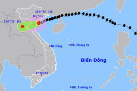 Dự báo bão số 3 vào đất liền rồi suy yếu nhanh, gây mưa lớn diện rộng