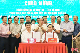 Chủ tịch UBND tỉnh Hà Tĩnh dự lễ ký hợp tác giữa xã Đức Thọ với doanh nghiệp Quế Lâm 