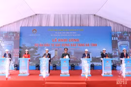 Toàn cảnh Hà Tĩnh kết nối Lễ thông xe, khánh thành, khởi công, khởi động các công trình, dự án