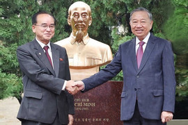 Tổng Bí thư Tô Lâm dự Lễ khánh thành tượng Chủ tịch Hồ Chí Minh tại Triều Tiên