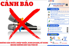 Cảnh báo sử dụng micro không dây có tần số hoạt động không đúng quy định