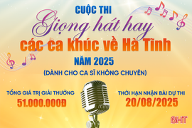 Thể lệ Cuộc thi Giọng hát hay các ca khúc về Hà Tĩnh năm 2025