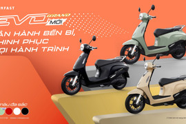 VinFast ra mắt xe máy điện Evo Grand với 2 pin có thể tháo rời, đi được tới 262km/lần sạc