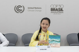 Học sinh Việt Nam lần đầu phát biểu tại COP30 ở Brazil