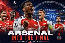 Arsenal vào chung kết Champions League sau 20 năm