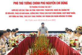 Phó Thủ tướng Nguyễn Chí Dũng làm việc với Hà Tĩnh và 4 tỉnh nhằm thúc đẩy tăng trưởng 
