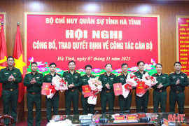 Công bố quyết định bổ nhiệm cán bộ một số đơn vị thuộc Bộ CHQS Hà Tĩnh