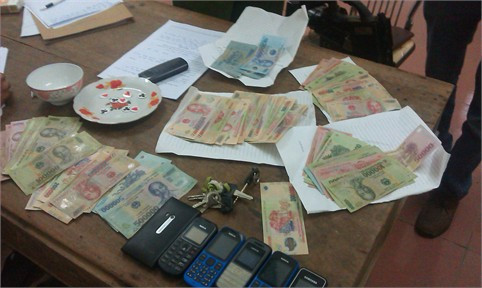 Tang vật vụ đánh bạc