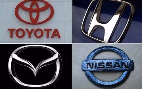 Cả bốn hãng xe lớn của Nhật là Toyota, Honda, Nissan và Mazda phải ra thông báo triệu hồi xe - Ảnh Telegraph.