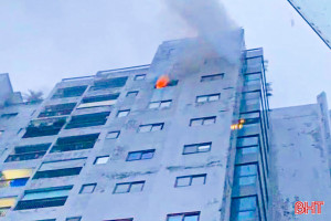 Hà Tĩnh: Xảy ra cháy ở chung cư Winhouse Hàm Nghi