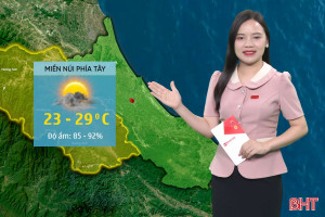 Dự báo thời tiết Hà Tĩnh ngày 17/11: Ngày nắng nhẹ, đêm có mưa rào