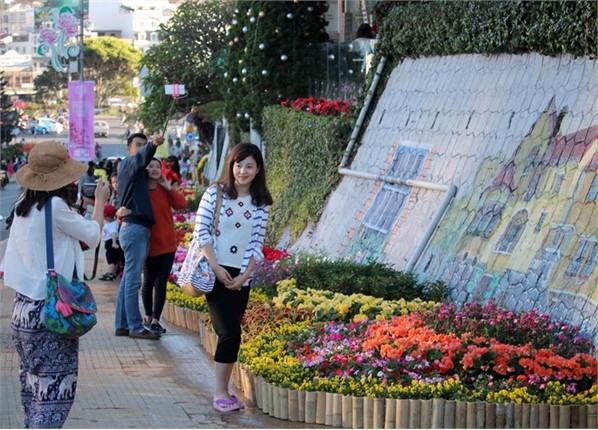 Đà Lạt hoa "tràn xuống phố" chờ khai hội ảnh 9