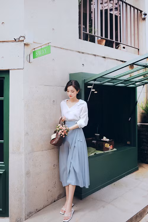 Ba cách phối đồ cùng áo blouse