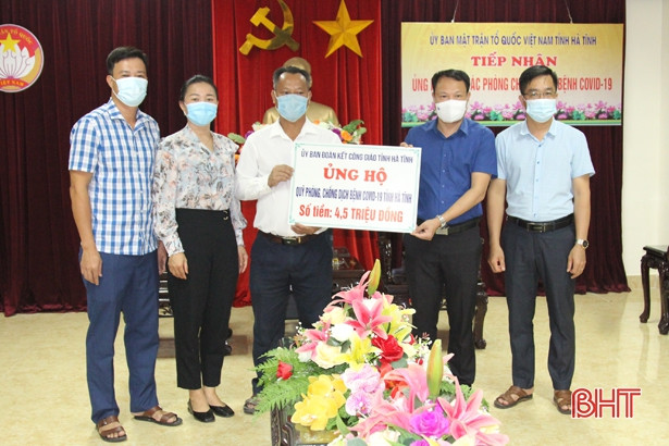 Các tổ chức, đơn vị tiếp tục hỗ trợ Hà Tĩnh phòng, chống dịch COVID-19