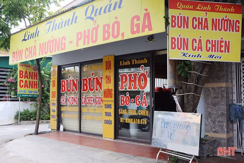 Quán ăn, tiệm cà phê ở Cẩm Xuyên chỉ bán mang về