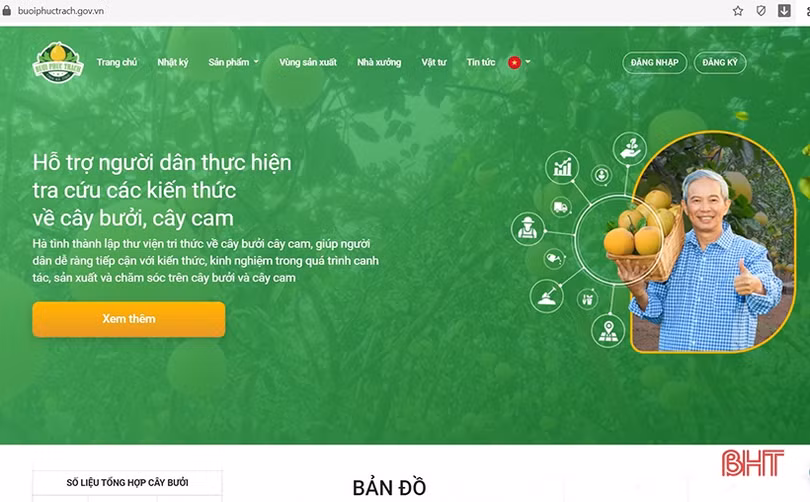 Sản phẩm nông nghiệp đầu tiên của Hà Tĩnh áp dụng quy trình chuyển đổi số