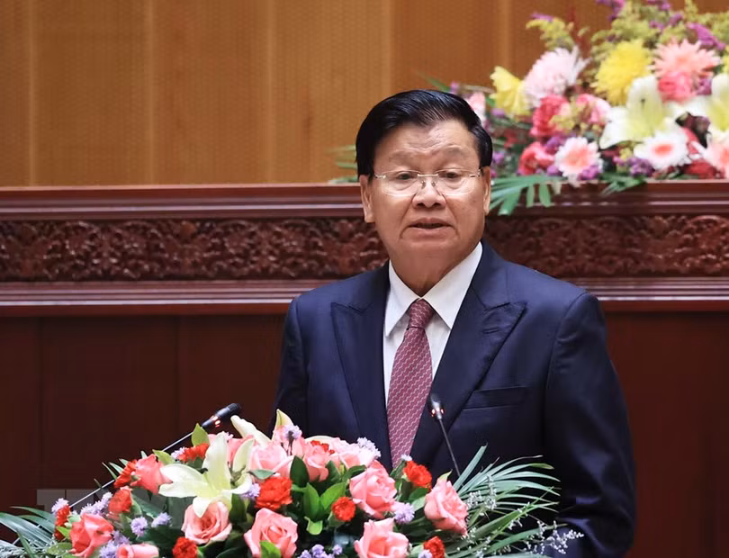 Hình ảnh Chủ tịch nước dự Lễ bàn giao Tòa Nhà Quốc hội mới cho Lào