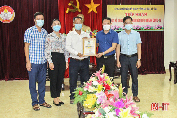 Các tổ chức, đơn vị tiếp tục hỗ trợ Hà Tĩnh phòng, chống dịch COVID-19