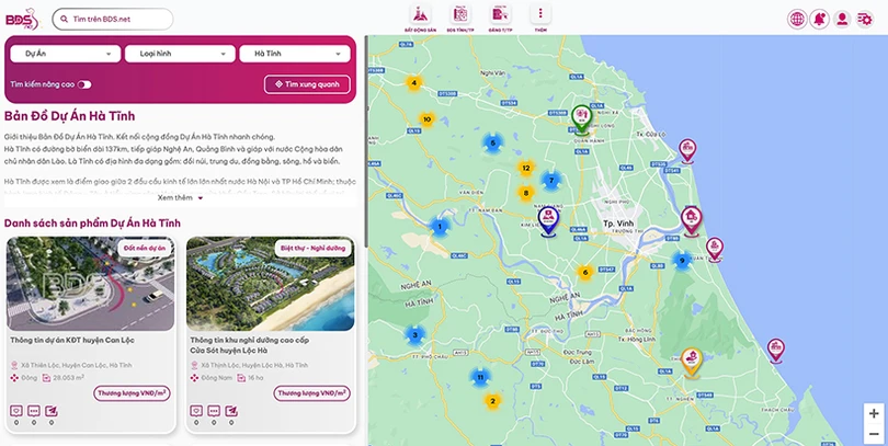 BDS NET đồng hành cùng thị trường bất động sản Hà Tĩnh