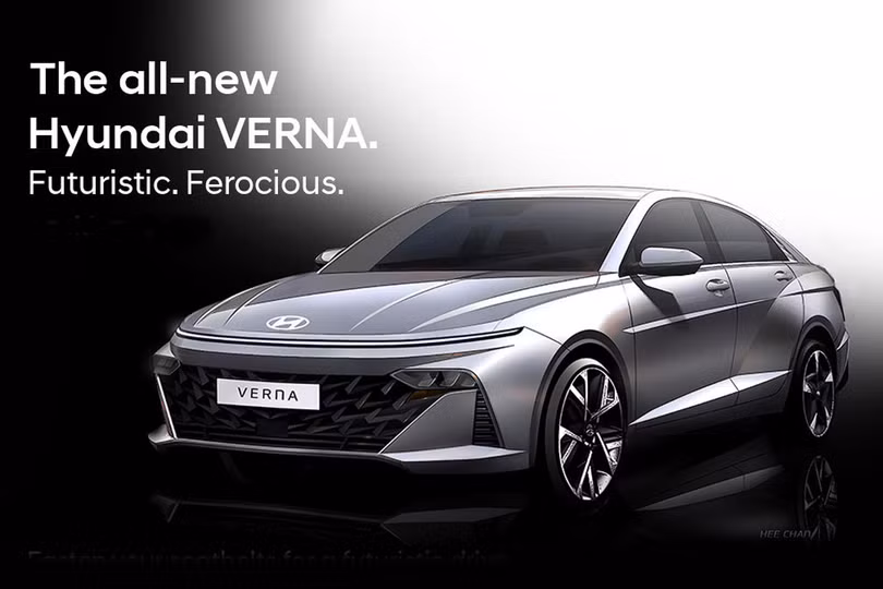 Hyundai Accent 2023 được “nhá hàng”, là một chiếc sedan sắc sảo