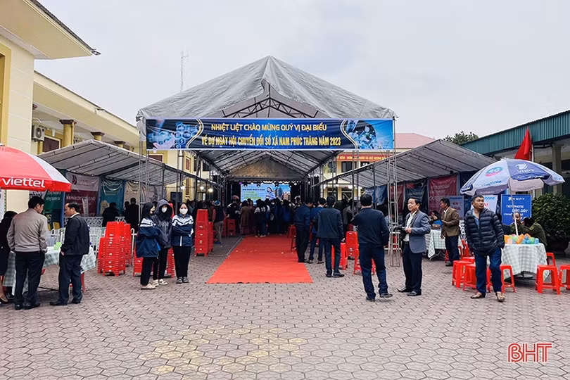 Xã đầu tiên của huyện Cẩm Xuyên tổ chức ngày hội chuyển đổi số năm 2023