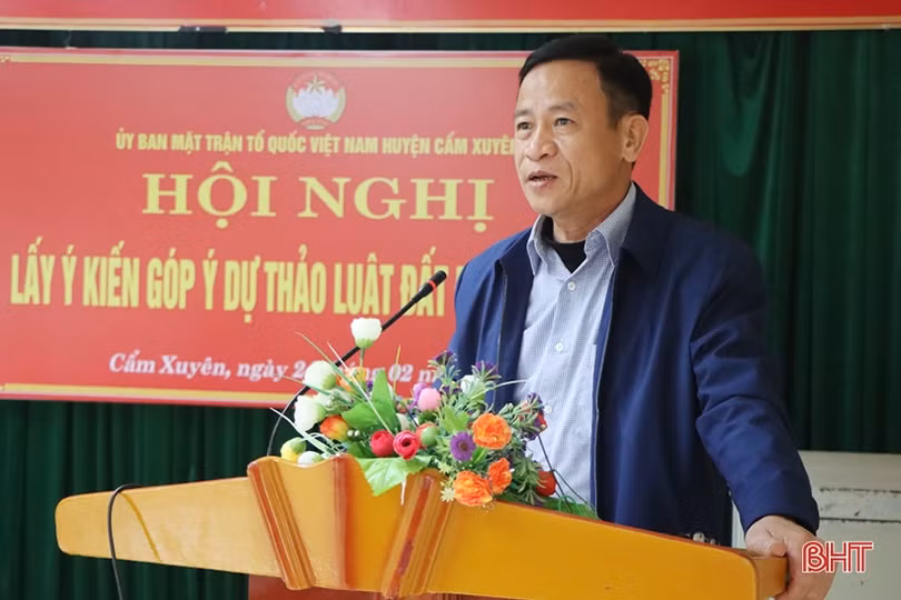 Cẩm Xuyên huy động trí tuệ tập thể góp ý Dự thảo Luật Đất đai sửa đổi