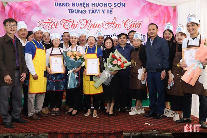 Sôi nổi hội thi nấu ăn của Trung tâm Y tế huyện Hương Sơn
