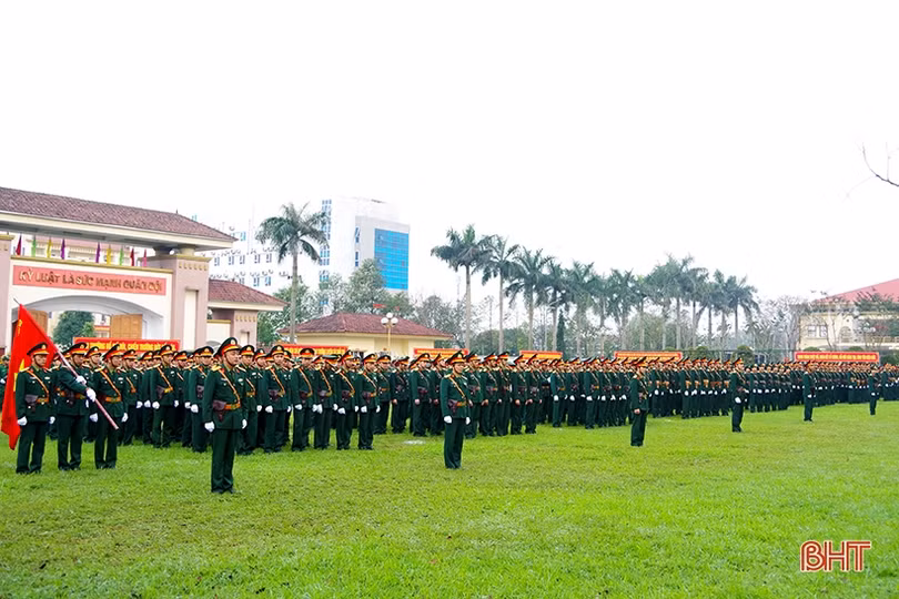 Bộ CHQS tỉnh Hà Tĩnh sơ duyệt các nội dung lễ ra quân huấn luyện năm 2023