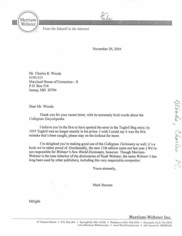 Lá thư phản hồi của ông Stevens. cau chuyen ve nguoi tu hieu dinh bach khoa toan thu