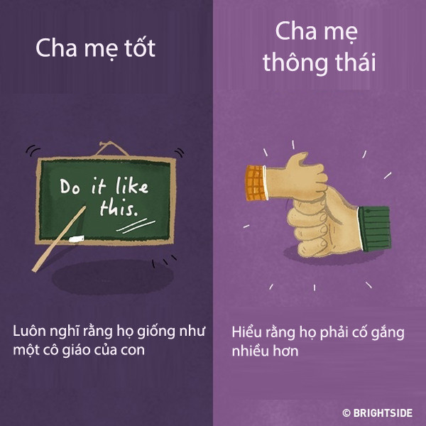 11 dieu khac biet giua cha me tot va cha me thong thai