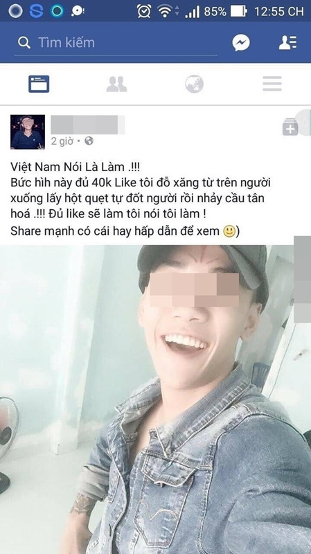 sau thanh nien song ao tu thieu nu sinh hua khoe than like la lam