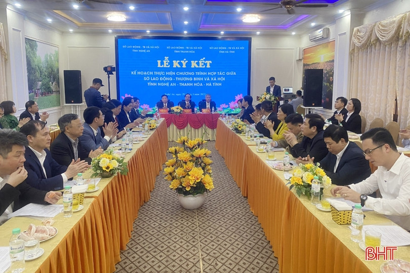 Ký kết hợp tác giữa sở LĐ-TB&XH các tỉnh: Thanh Hóa – Nghệ An - Hà Tĩnh