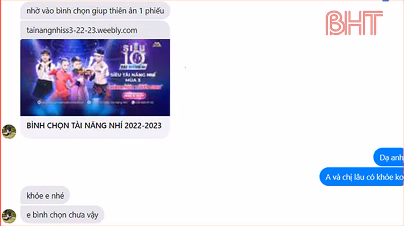 Cẩn thận trước bẫy lừa đảo bình chọn Tài năng nhí”