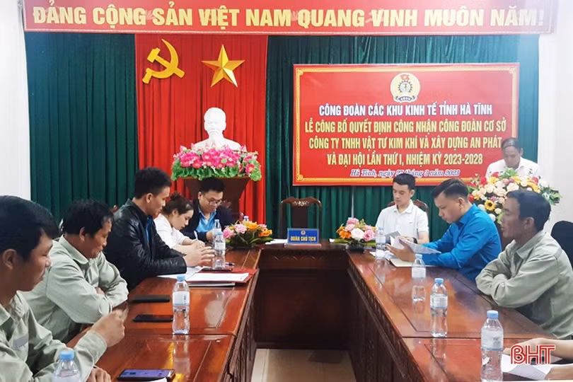 Công đoàn các Khu kinh tế tỉnh Hà Tĩnh thành lập mới 3 công đoàn cơ sở
