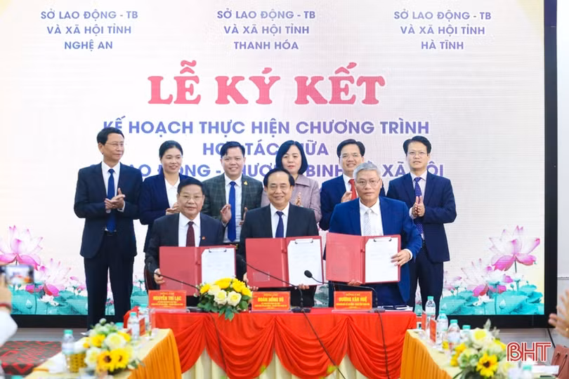 Ký kết hợp tác giữa sở LĐ-TB&XH các tỉnh: Thanh Hóa – Nghệ An - Hà Tĩnh